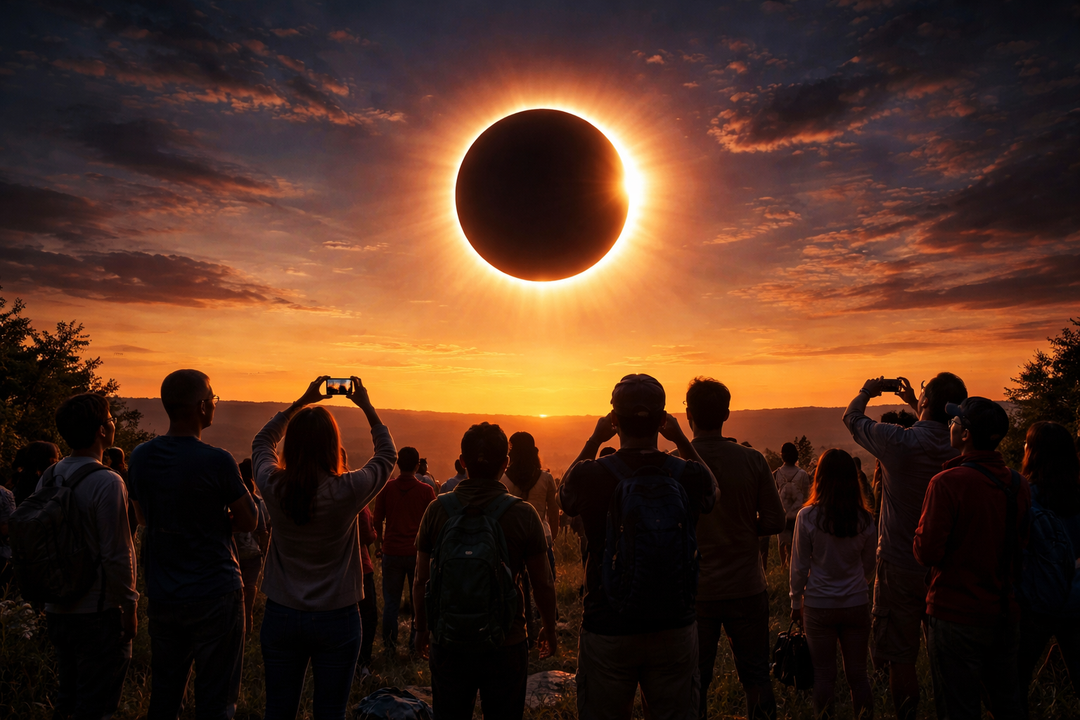 La trilogía de los eclipses en España