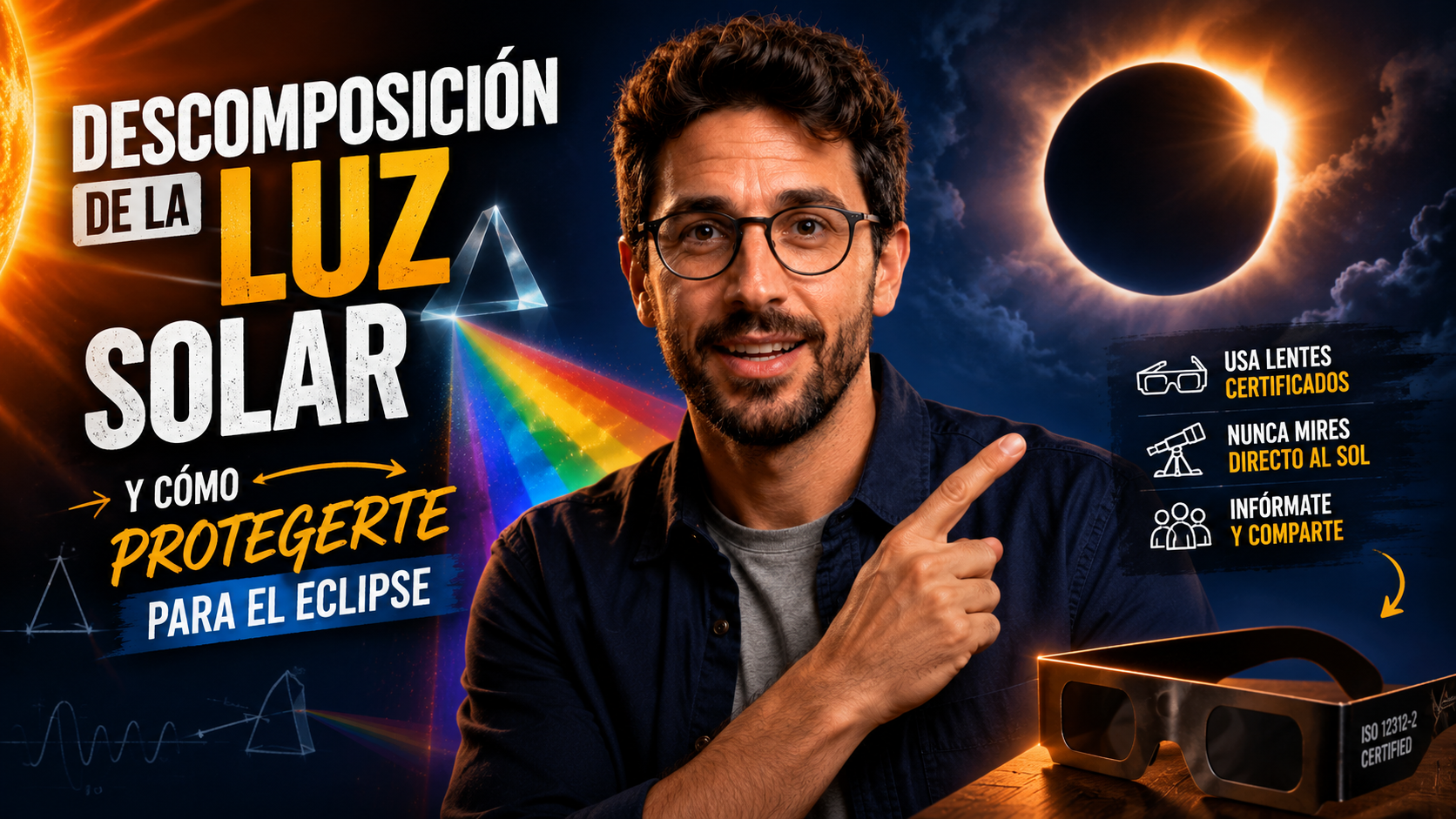 Descomposición de la luz solar y cómo protegerte para el eclipse