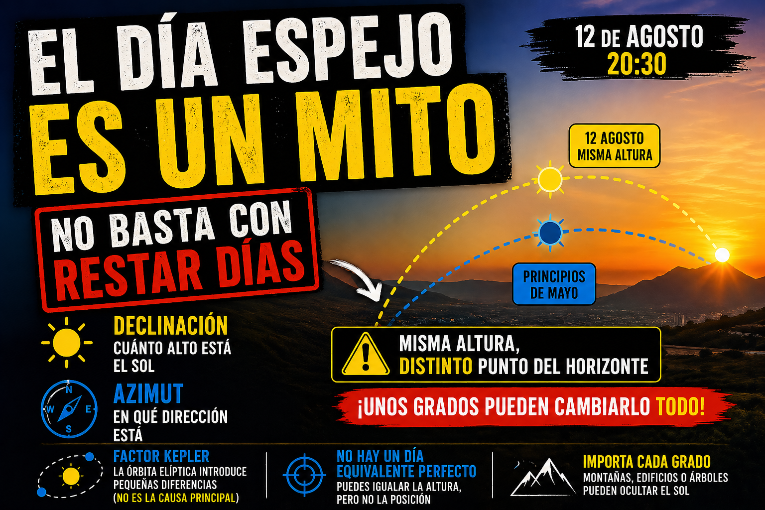 El día espejo del eclipse es un mito sin fundamento científico