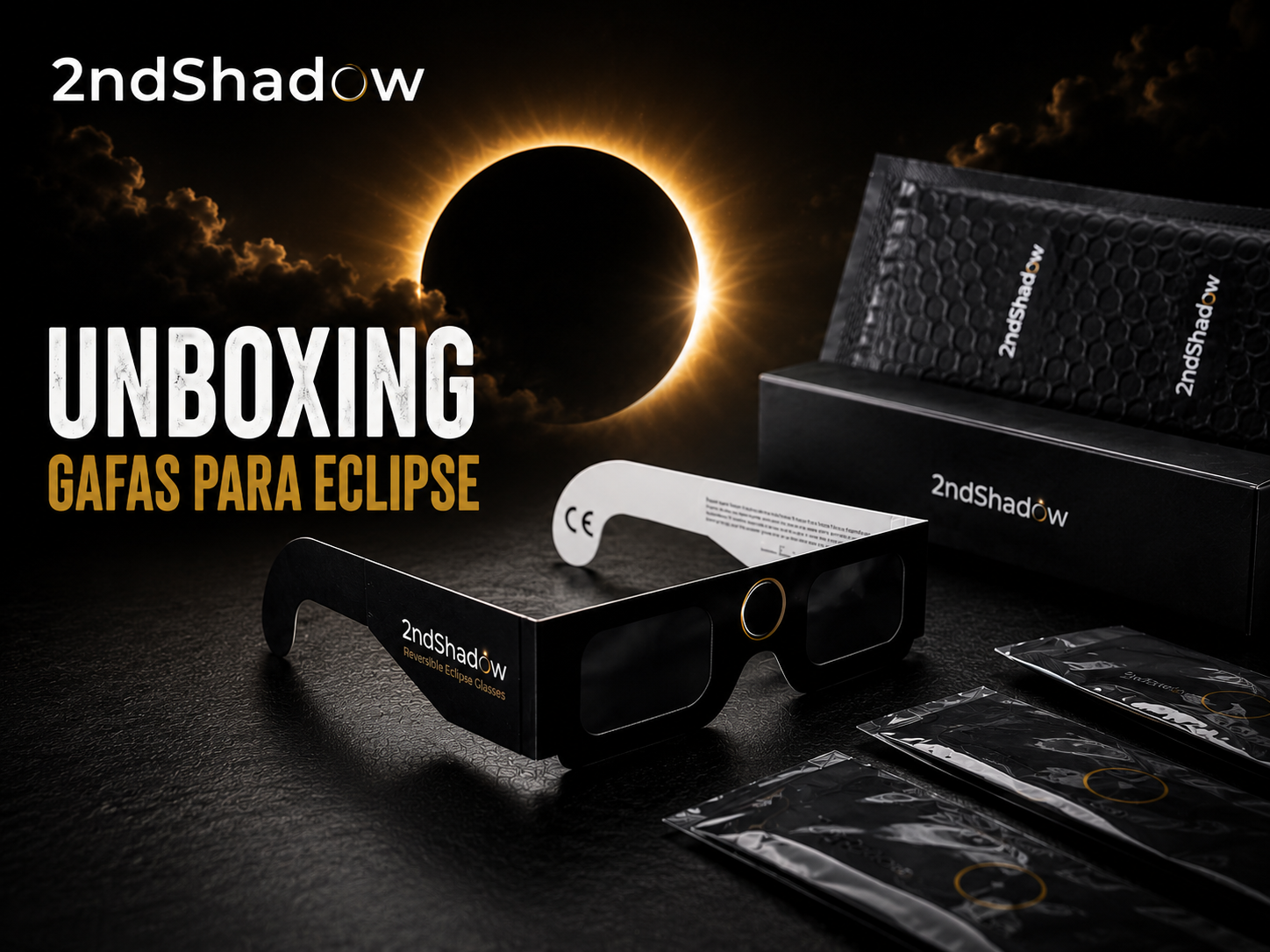 Unboxing de pack de gafas para eclipse 2ndShadow